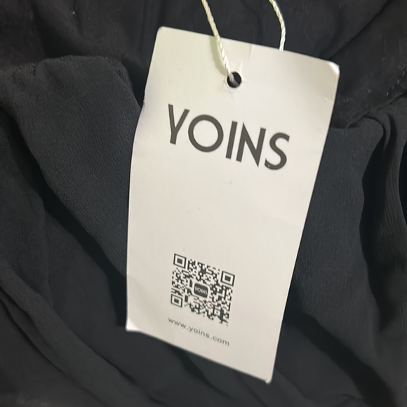 Yoins black off the shoulder top cropped - Picture 6 of 6